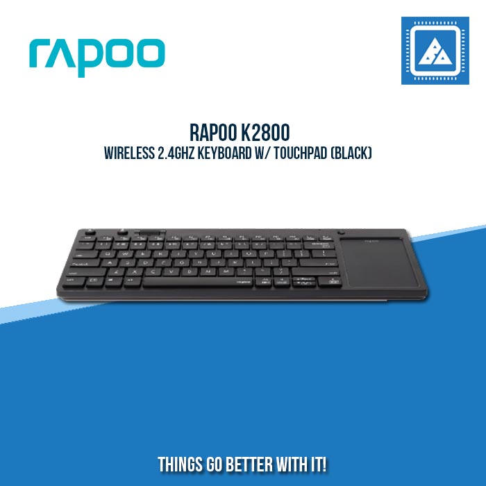 RAPOO K2800 WIRELESS 2.4GHZ KEYBOARD W/ TOUCHPAD (BLACK) RAPOO K2800 WIRELESS 2.4GHZ KEYBOARD W/ TOUCHPAD (BLACK)